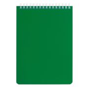 Блокнот А5 146х205 мм, 60 л., гребень, перфорация на отрыв, лакированный, BRAUBERG, Зеленый, 111272
