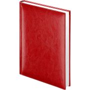 Ежедневник 2026 Lamark Birmingham A5 красный, 352 стр., искусственная кожа, белый блок, прошивка по периметру, перфорация угла, ляссе.