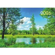 Календарь квартальный на 3-х спиралях 3-х блочный 2026 «Лесное озеро», Lamark