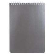 Блокнот А5 146х205 мм, 60 л., гребень, перфорация на отрыв, лакированный, BRAUBERG, «Серебро», 111273