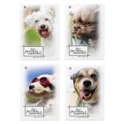 Блокнот МАЛЫЙ ФОРМАТ А7, 40 л., скоба, ламинированный картон, клетка, Альт, «Щеночки» (4 вида), 3-40-107