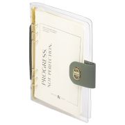 Блокнот А5 180x235 мм, BRAUBERG «Fabulous», гибкий, на кольцах, застежка, 80 л., оливковый, 116195