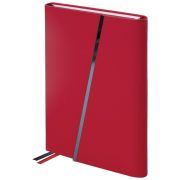 Ежедневник недатированный А5 145х213 мм BRAUBERG «Vogue», под кожу, магнитный клапан, 160 л., красный, 116225