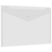 Папка-конверт с кнопкой А4, BRAUBERG «UNIVERSAL», до 100 листов, прозрачная, 0,15 мм, 273070