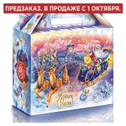 Подарок новогодний «ДЕД МОРОЗ НА САНЯХ», НАБОР конфет 1500 г, картонная коробка, МОСУПАК