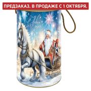 Подарок новогодний «БЕЛЫЙ КОНЬ», НАБОР конфет 600 г, картонная туба, МОСУПАК