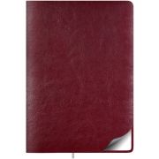 Ежедневник 2026 Lamark Sigma FLEX A5 бордовый, 320 стр., искусственная кожа, перфорация угла, ляссе, белый блок