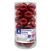 Шары ёлочные 30 шт., 4 см, «Solid Color», пластик, КРАСНЫЕ, глянец, ЗОЛОТАЯ СКАЗКА, 592496