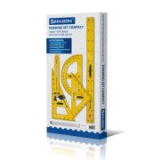 Набор чертежный для классной доски Compact (2 треугольника, транспортир, циркуль, складная линейка 100 см), BRAUBERG, 210872