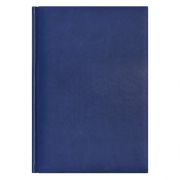 Ежедневник 2026 Lamark Velvet A5 синий, 320 стр., искусственная кожа, белый блок, перфорация угла, ляссе