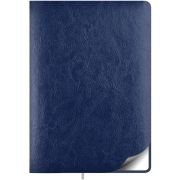 Ежедневник 2026 Lamark Sigma FLEX A5 синий, 320 стр., искусственная кожа, перфорация угла, ляссе, белый блок
