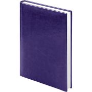 Ежедневник 2026 Lamark Sigma A5 фиолетовый, 320 стр., искусственная кожа, белый блок, перфорация угла, ляссе.