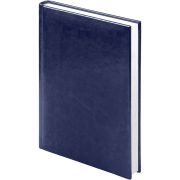 Ежедневник 2026 Lamark Sigma A5 синий, 320 стр., искусственная кожа, белый блок, перфорация угла, ляссе.