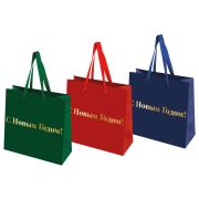 Пакет подарочный НАБОР 3 шт., новогодний, 20х8х20 см, «Business X-Mas Kraft», ЗОЛОТАЯ СКАЗКА, 592425