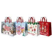 Пакет подарочный (1 шт.) новогодний 26х13х32 см «Winter Wonderland», фольга, ассорти, ЗОЛОТАЯ СКАЗКА, 592443