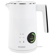 Чайник с двойными стенками, терморегулятором и дисплеем BRASSON (БРАССОН) KT-264, 1,5 л, 2200 Вт, 7 температурных режимов, белый, 455193