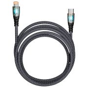 Кабель Type-C - Lightning, 1 м, 3 А, SMARTBUY, для быстрой зарядки и передачи данных, черный, PDTRANSP-BLACK