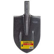 Лопата штыковая без черенка 20х40 см, ребра жесткости, рельсовая сталь, RABBITEX (РАББИТЕКС) «RAIL STEEL», 700479