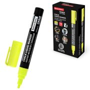 Маркер меловой CHALK LIQUID MARKER, ЖЕЛТЫЙ, 3 мм, стираемый, BRAUBERG «CHALK», 152590