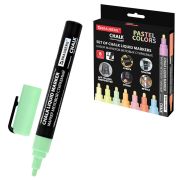 Маркеры меловые CHALK LIQUID MARKER, ПАСТЕЛЬ, НАБОР 8 ЦВЕТОВ, 3 мм, стираемые, BRAUBERG «CHALK», 152598
