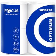 Бумага туалетная, спайка 4 шт., 2-слойная (4х21,6 м), FOCUS Optimum, белая, 5036770