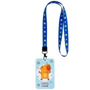 Бейдж вертикальный с 3D-печатью «Капибара» (85х54 мм), лента 45 см, СЛАЙДЕР, FUNSTER (ФАНСТЕР), 238829