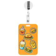 Бейдж вертикальный с 3D-печатью «Street food» (85х54 мм), с рулеткой, СЛАЙДЕР, FUNSTER (ФАНСТЕР), 238843