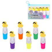 Набор текстовыделителей с топперами 6 ЦВЕТОВ НЕОН, «КРУТЫЕ УТЯТА», линия 1-4 мм, FUNSTER (ФАНСТЕР), 152647