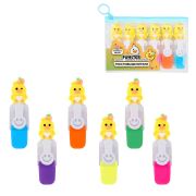 Набор текстовыделителей с топперами 6 ЦВЕТОВ НЕОН, «НЕЖНЫЕ ЦЫПЛЯТА», линия 1-4 мм, FUNSTER (ФАНСТЕР), 152648