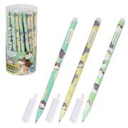 Ручка стираемая гелевая, кросс-серия «МИЛЫЕ КОТЫ», BRAUBERG, СИНЯЯ, корпус ассорти, игольчатый наконечник 0,5 мм, линия 0,35 мм, 144481