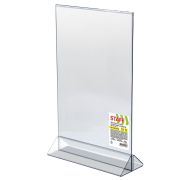 Подставка настольная для рекламных материалов ВЕРТИКАЛЬНАЯ (210х300 мм), А4, двусторонняя, STAFF, 291386