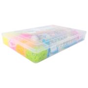 Набор резинок для плетения украшений 8 000 шт., 22 цвета, бокс, бусины, станок, BAMBOX (БАМБОКС), 665975