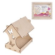 Конструктор-кормушка для птиц «Бабочки», сборная модель 24х21х18 см, фанера, BAMBOX (БАМБОКС), 666179