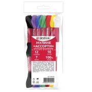 Нитки для вышивания (мулине), набор 7 цветов «Школьный», 10 м, хлопок, DEVELIA (Девелиа), 665676