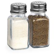 Набор для специй 2х80 мл, CLASSIC, солонка + перечница на подставке, стекло/сталь, WEGLA (ВЕГЛА), 700227