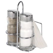 Набор для специй 2х50 мл, CLASSIC, салфетница/подставка + солонка + перечница, WEGLA (ВЕГЛА), 700229