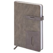 Ежедневник недатированный А5 138х213 мм BRAUBERG «Cowboy», под кожу, застежка 160 л., коричневый, 116198