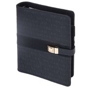 Ежедневник-органайзер недатированный В6 150х190 мм BRAUBERG «Orion», под кожу, 160 л., черный, 116209