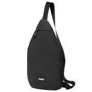 Рюкзак однолямочный HEIKKI SMOOTH (ХЕЙКИ), 2 отделения, черный, 35x20x8 см, 273918