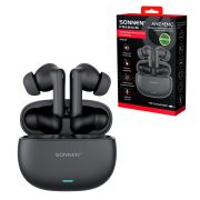 Наушники беспроводные TWS внутриканальные, гибридное шумоподавление ANC + ENC, SONNEN PREMIUM EP-BH33B, Bluetooth 5.3, черные, 514123