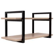 Полка BRABIX «SMART WS-002», 580х290х300 мм, ЛОФТ, 2 полки, металл/ЛДСП ясень шимо светлый, 641951