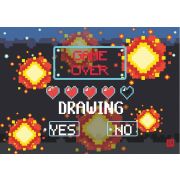 Альбом для рисования 24л. на склейке «Большая игра»  выборочный уф-лак, блок - офсет 100г/м