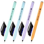 Ручка шариковая масляная BRAUBERG «Extra Glide Softy EL», СИНЯЯ, корпус ассорти, игольчатый наконечник 0,7 мм, линия письма 0,5 мм, 144262