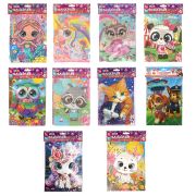 Алмазная мозаика детская АССОРТИ 10 видов, 17х23 см, на картоне, МУЛЬТИ АРТ, 5940