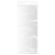 Пакеты БОПП с европодвесом, клеевым клапаном, КОМПЛЕКТ 100 штук, 13х27 + 3 + 4 см, белая подложка, BRAUBERG, 700415