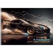 Альбом для рисования 40л. на гребне «Движение», металлизированный картон, блок - офсет 100г/м