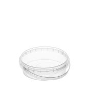 Банка с крышкой 285 мл, пластиковая под пресервы, с контрольным замком, диаметр 122 мм, ВЗЛП, 1213КП