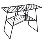 Сушилка напольная для белья раскладная, 4 зоны, 2 уровня, 22 метра, LAIMA HOME QUATRO BLACK, 700475