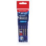 Ручки шариковые BRAUBERG BP-GT GLD BLUE, НАБОР 5 ШТУК, СИНИЕ, пишущий узел 0,7 мм, линия письма 0,35 мм, 144511