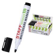 Маркер стираемый для белой доски, ЧЕРНЫЙ, STAFF «MANAGER» WBM-300, 3 мм, с клипом, 152636